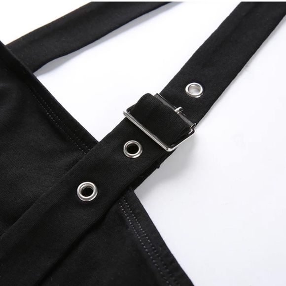 Buckle Strap Tube Tank Top NEW Black - Picture 3 of 10